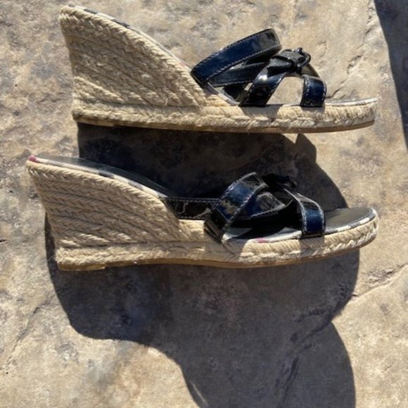 Burberry Patent leather & jute trim espadrilles - Picture 3 of 6